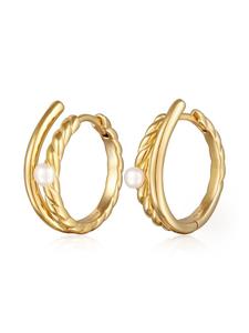 Elli Серьги из серебра 925 пробы с золотым покрытием