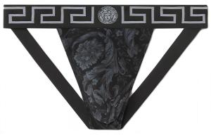 Барокко принтованные стринги джокстрап VERSACE, черный