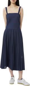 Женское длинное платье с плиссированными бретелями Lacoste, Navy Blue