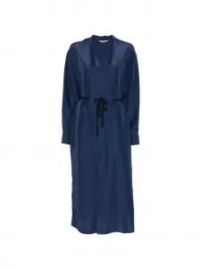 Платье миди с V-образным вырезом Barena, синий