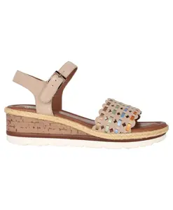 Удобные женские сандалии бежевого цвета Ara, мультиколор