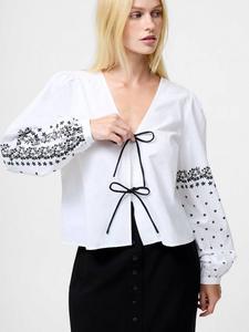 Хлопковая блузка Cambria с рукавами-фонариками и цветочным принтом French Connection