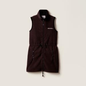 Флисовое платье MIU MIU, черный