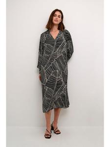 Платье до колена Kaffe, черный/белый