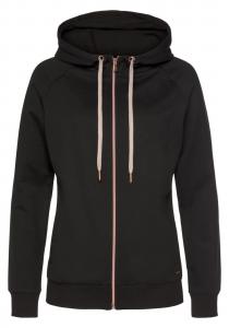 LASCANA Худи на молнии в черном цвете