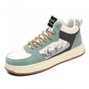 MIIOW Мидтоп скейтборд кроссовки мужские светло-зеленые, цвет Light Green