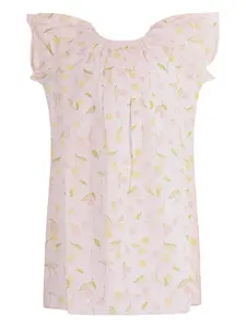 Мини-платье с вишневым принтом Bonpoint, розовый