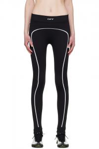 Off-White Черные бесшовные леггинсы с отметкой «выкл.»