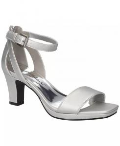 Женские босоножки на каблуке с квадратным носком Easy Street, серебряный