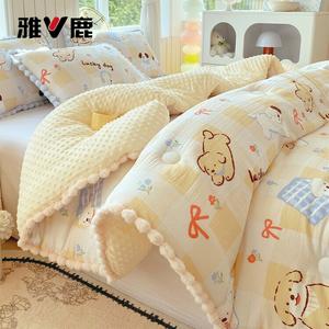 Yalu Одеяло хлопковое 220x240 см, вес 4,75 кг, антибактериальное, с рисунком Adorable Dog