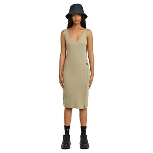 Платье без рукавов G-Star Asymmetric Zip, бежевый