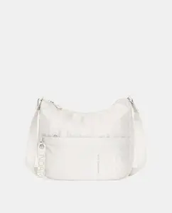 Средняя сумка-хобо бежевого цвета Mandarina Duck, бежевый