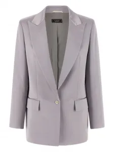 Атласный пиджак Peserico, серый