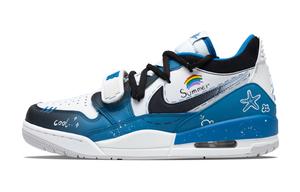 Jordan Легаси 312 амортизирующие противоскользящие низкие винтажные баскетбольные кроссовки мужские сине-серые, цвет Blue Gray