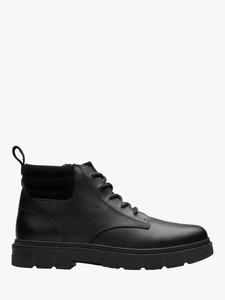 Детские ботинки Lorcam Trail на шнуровке из кожи Clarks, Black Leather