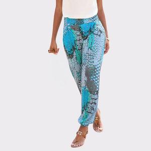 Женские повседневные брюки в стиле бохо Lascana, Blue Multicolor