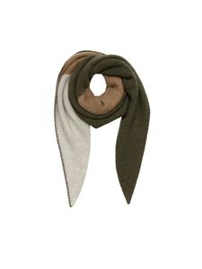 Шарф в стиле колорблок, современный и теплый, цвета хаки Faera