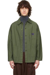 Needles Комбинезон цвета хаки, рубашка из перевернутого сатина