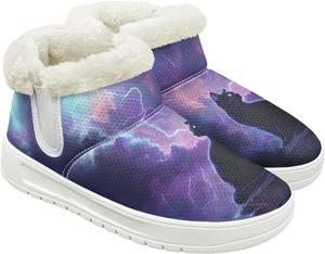 Женские зимние ботинки до щиколотки с флисовой подкладкой, пушистые, теплые, с нескользящей легкой подошвой и эластичным манжетом Cugasmaru, Cat