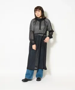 (W) Длинный пуловер с сеткой от насекомых