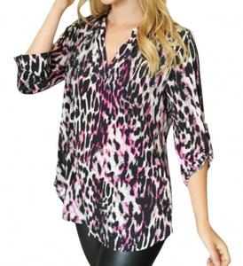 Леопардовый топ Gabby в цвете фуксия White Birch