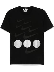 Футболка с принтом логотипа X Nike Black Comme Des Garçons, черный