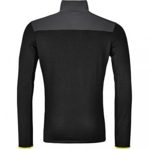 Легкий флис с воротником на молнии мужские Ortovox, цвет Black Raven