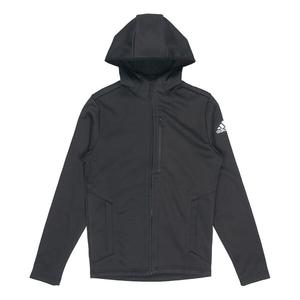 Куртка adidas Perfom Fl Jkt logo Printing Fleece Stay Warm Woven Sports Hooded Jacket Black, черный