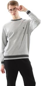 Мужская толстовка Champion C3-Y036/C3-W008, с длинным рукавом, круглым вырезом, хлопок, производство США, логотип One Point, толстовка с круглым вырезом, базовая модель, серый