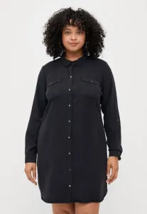 Платье vmcsigga, комбинированное платье-рубашка Vero Moda Curve, Black