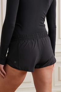 LULULEMON Hotty Hot переработанные шорты Swift и сетчатые шорты, черный