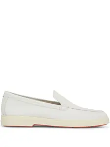 Кожаные лоферы Santoni, белый