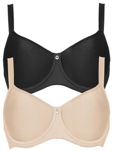 Бюстгальтер с косточками SUSA 2er Pack Spacer BH mit Bügel Catania, цвет Schwarz Skin