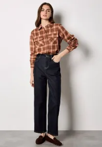 Укороченная блузка в клетку с мягкими пуговицами Apricot, Pink