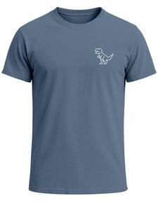 Рубашка Neverless Polygon T-Rex, Blue Denim