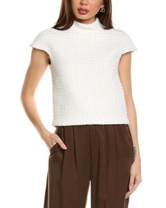 Топ Piazza Sempione из корзинчатой ​​ткани, белый