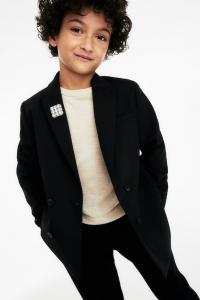 Куртка из смеси шерсти H&M, черный