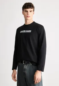 Яркая футболка с длинными рукавами и графическим принтом Calvin Klein, Black