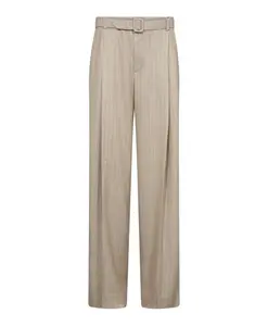 Брюки в тонкую полоску свободного кроя, цвет кунжута Mos Mosh, бежевый