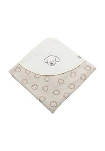 Полотенце-халат Sterntaler Hund Lucky с капюшоном, 80x80 см, бежевый