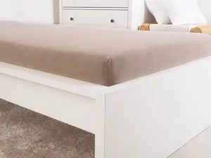 Простыня на резинке детская эксклюзивная 70х140 см светло-коричневая TEXTILOMANIE