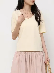 Хлопковый круглый вырез