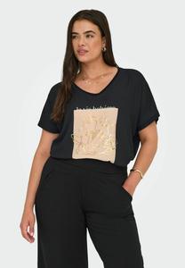 Футболка ONLY Carmakoma CARKETTY LIFE V NECK MIX, Black