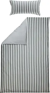 Двустороннее постельное белье антрацитово-белый 1x 155x200 см + 1x 40x80 см Erwin Müller