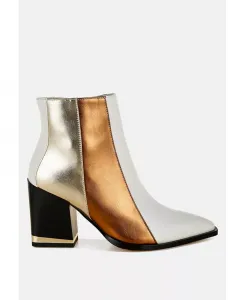 Stemon трехцветные ботинки на блочном каблуке для женщин London Rag, белый