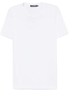 Dolce & Gabbana футболка с вышитым логотипом, белый