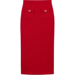 Self-Portrait Повседневная Длинная Юбка Женская Истинно Красная