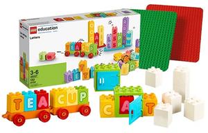 Образовательная коллекция, наборы одежды с буквами, пластиковые строительные блоки 0 300 шт 45027+9071 LEGO