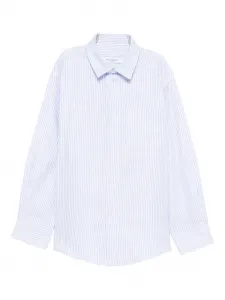 Полосатая рубашка с длинными рукавами Paolo Pecora Kids, синий