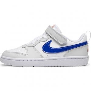 Детские кроссовки для скейтбординга Court Borough LOW с противоскользящим износостойким верхом Nike, белый/синий